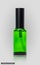 Blank packaging green cosmetic serum bottle