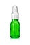 Blank packaging green transparent cosmetic serum bottle