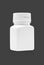 Blank packaging medicine plastic bottle isolated on gray