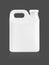 Blank packaging white plastic gallon isolated on gray