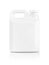Blank packaging white plastic gallon isolated on white