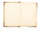 Blank pages of an open 19-th century book