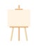 Blank painting easel flat vector illustration