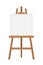 Blank painting easel flat vector illustration