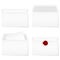 Blank paper envelopes templates. Set of email envelopes.