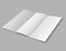 Blank paper folded leaflet. 3d white blank broadsheet vector template
