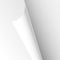 Blank Paper Sheet Curl Corner, Empty Page Bend