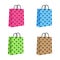 Blank Paper Shopping Bag With Rope Handles. Set