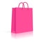 Blank Paper Shopping Bag With Rope Handles. Vector