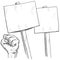 Blank picket or protest signs