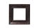 Blank picture brown frame template isolated on wall