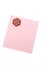 Blank pink note with magnet