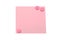 Blank pink note with magnet