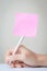 Blank pink notepad