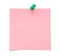 Blank pink sticky note