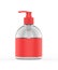 Blank Plastic Bottle with Pump Dispenser for hand wash, soap, sanitizer For Branding, 3d render illustration.