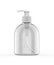 Blank Plastic Bottle with Pump Dispenser for hand wash, soap, sanitizer For Branding, 3d render illustration.