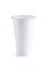 Blank plastic coffee package cup isolated