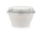 Blank plastic dairy container. Tub Bucket Container For Dessert, Yogurt isolated white clipping path photography