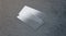 Blank plastic transparent business card mock up