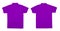 Blank Polo shirt color purple front and back view