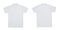 Blank Polo shirt color white front and back view