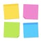 Blank post for message, to do list, memory. Sticky colored notes. Set different colored sheets of note paper. Post note