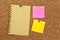 Blank post it notes and paper