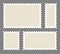 Blank Postage Stamps frames set - stock vector