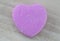 Blank Purple Candy Heart Centered on White Background