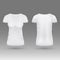 Blank realistic 3d white woman t shirt vector template isolated