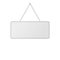 Blank realistic door hanging plate white background