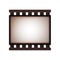 Blank realistic vintage retro old film strip