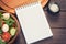 Blank recipe notepad