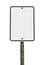 Blank Rectangular White Traffic Sign