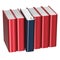 Blank red books row one selected black take answer icon