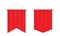 Blank Red Realistic Pennant Set