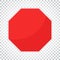 Blank red stop sign vector icon. Empty danger symbol vector illustration. Simple business concept pictogram on isolated