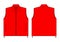 Blank Red Vest With Cord Toggle Stopper Template Vector