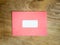 Blank red an white polka dot windowed envelope