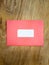 Blank red and white polka dot windowed envelope