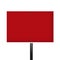 Blank Red White Warning Sign
