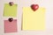 Blank Reminder Sticky Notes with Heart Shaped Fridge Magnets