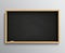 Blank retro class blackboard with chalk pieces. Empty black chalkboard vector illustration for education concept