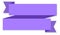 Blank ribbon banner. Purple flag stripe sticker