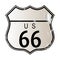 Blank Route 66 Sign