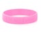 Blank rubber plastic stretch pink bracelet isolated on white background.