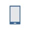 Blank screen blue touchpad graphic illustration