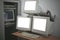 Blank screen computer monitors.