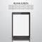 Blank screen. Tablet with reflection and shadow. Vector illustration